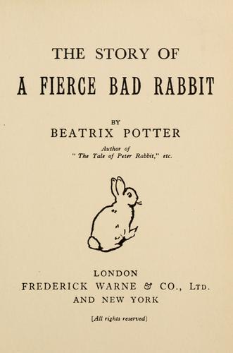 The Story of a Fierce Bad Rabbit